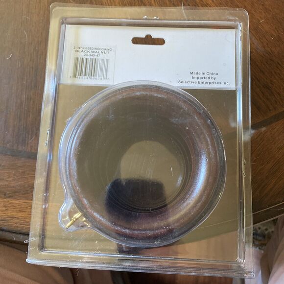 2 Pkg Select 4 Wood Drape/Curtain Rod Rings for use with 2.25" Diameter Poles - Picture 2 of 2